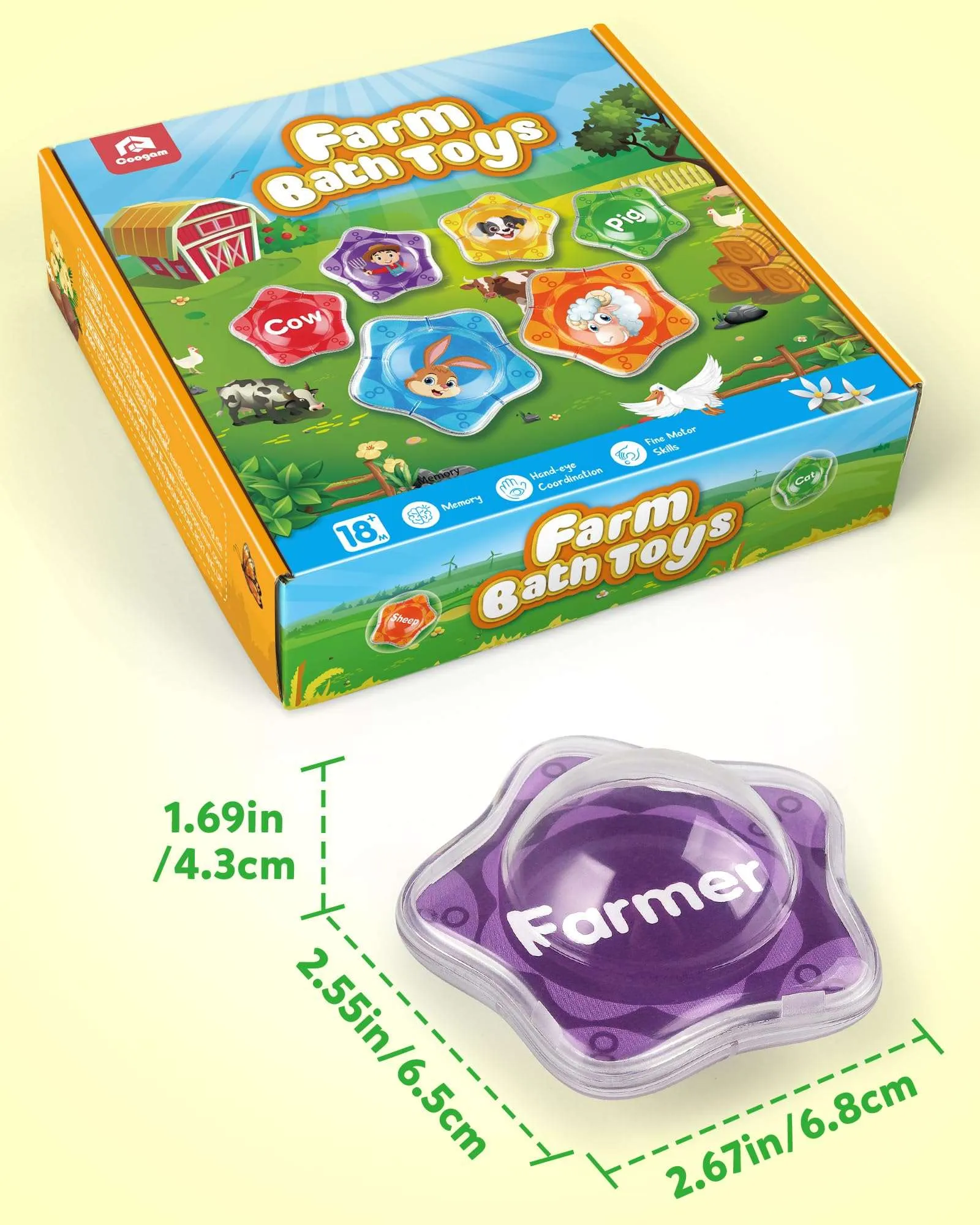 Farm Animal Baby Bath Toys
