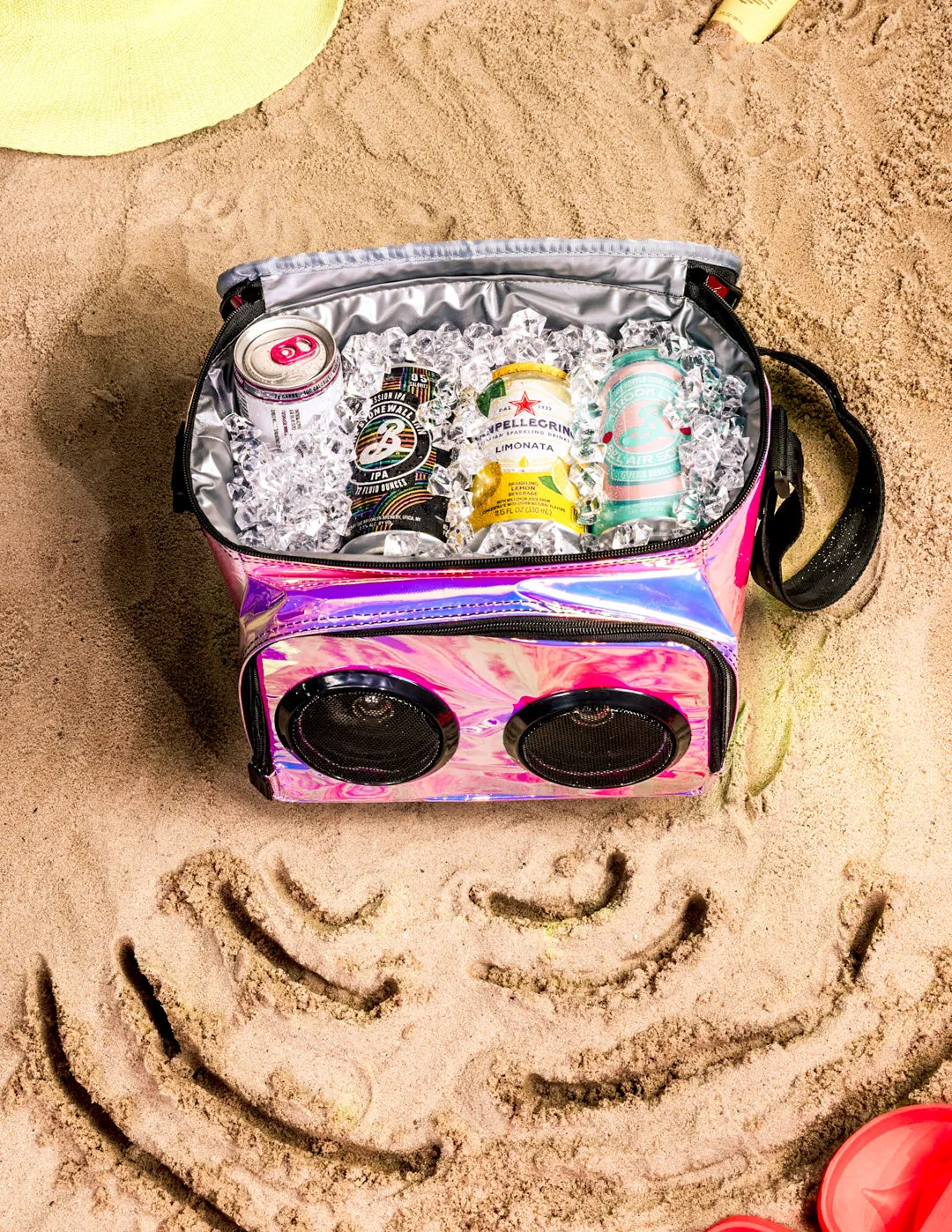 FI-HI Cooler | Bluetooth Speakers | 12-Can |Glitterati Purple