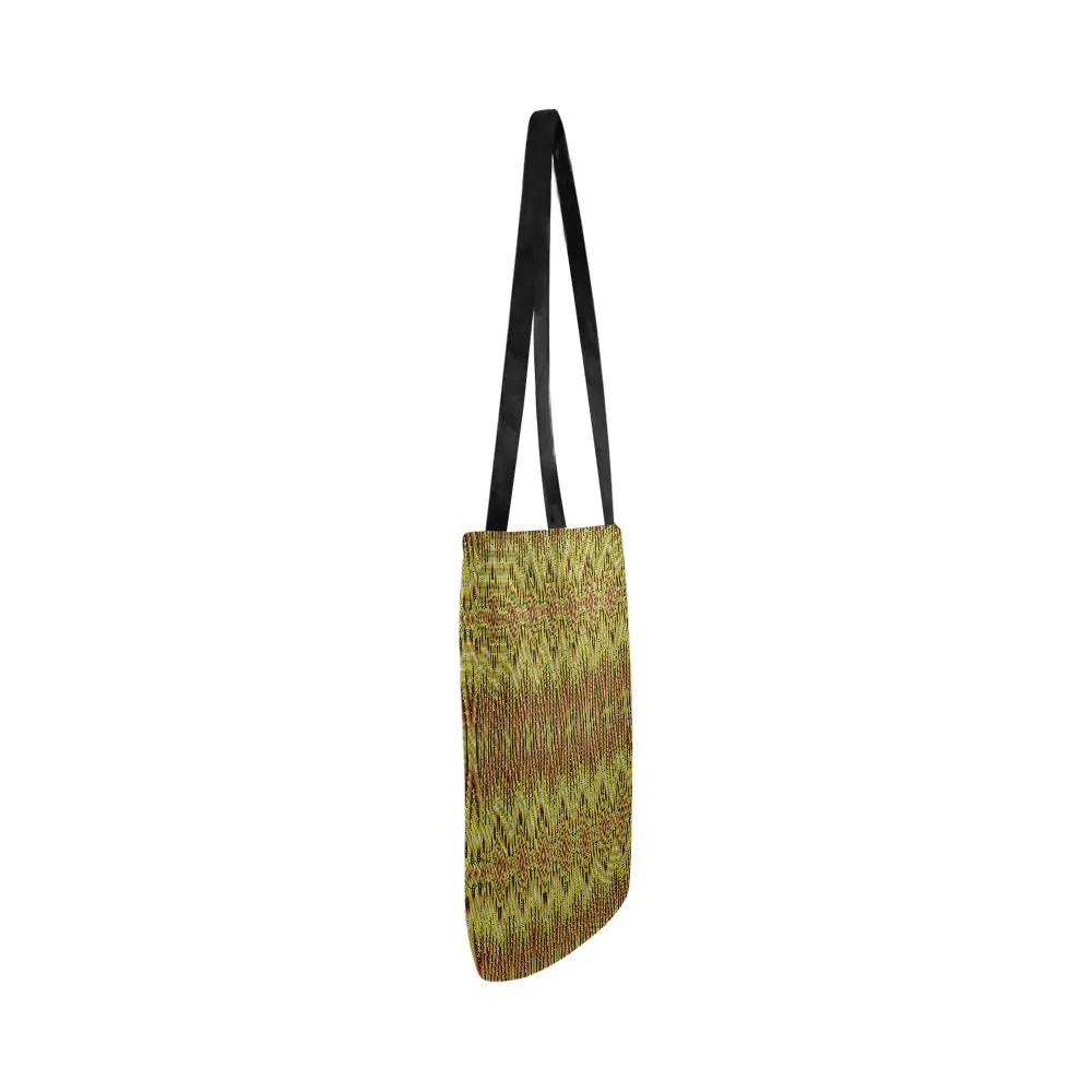 Fire Feather Yellow Reusable Shopping Bag (Two sides)