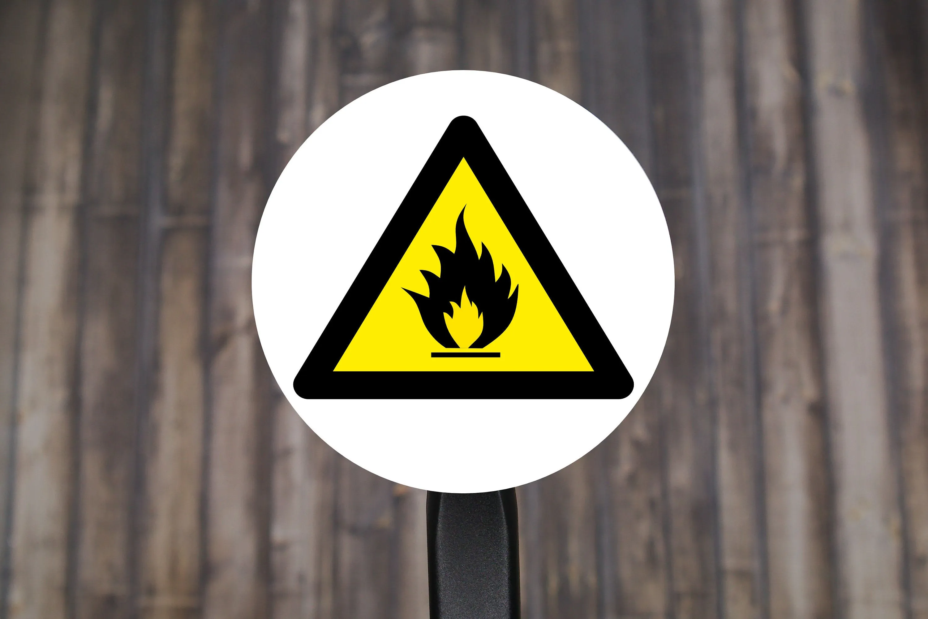 Flammable Warning Label Round Stickers, Warning Seals, Warning Stickers,  2" Circle Stickers | Set of 12