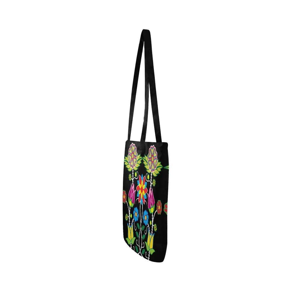 Floral Beadwork-04 Reusable Shopping Bag (Two sides)
