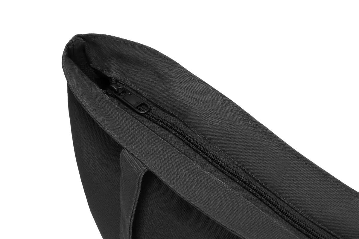 Free and Wild- Premium Cotton Canvas Tote Bag with Zip- Black