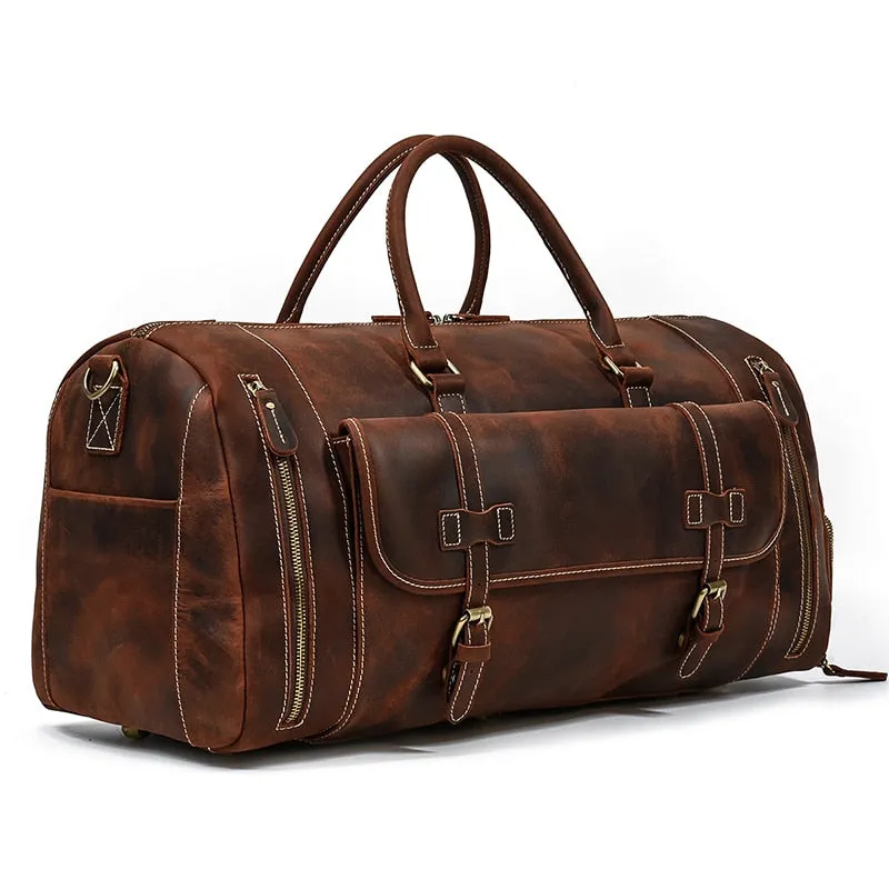 Funki Buys | Bags | Travel Bags | Men's Leather Overnight Bag