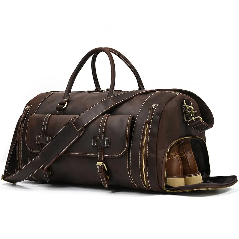 Funki Buys | Bags | Travel Bags | Men's Leather Overnight Bag