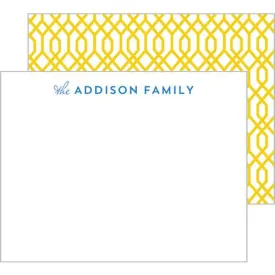 Geometric Trellis Personalized Flat Notecards - More Colors Wholesale
