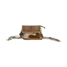 Glossy Moss Hand-Tooled Bag