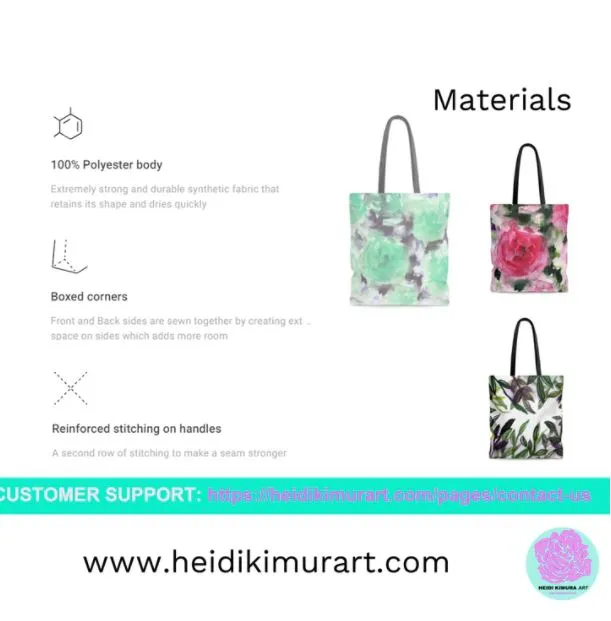 Grey Lavender Floral Tote Bag, Flower Print Colorful Square 13"x13", 16"x16", 18"x18" Premium Quality Market Tote Bag - Made in USA