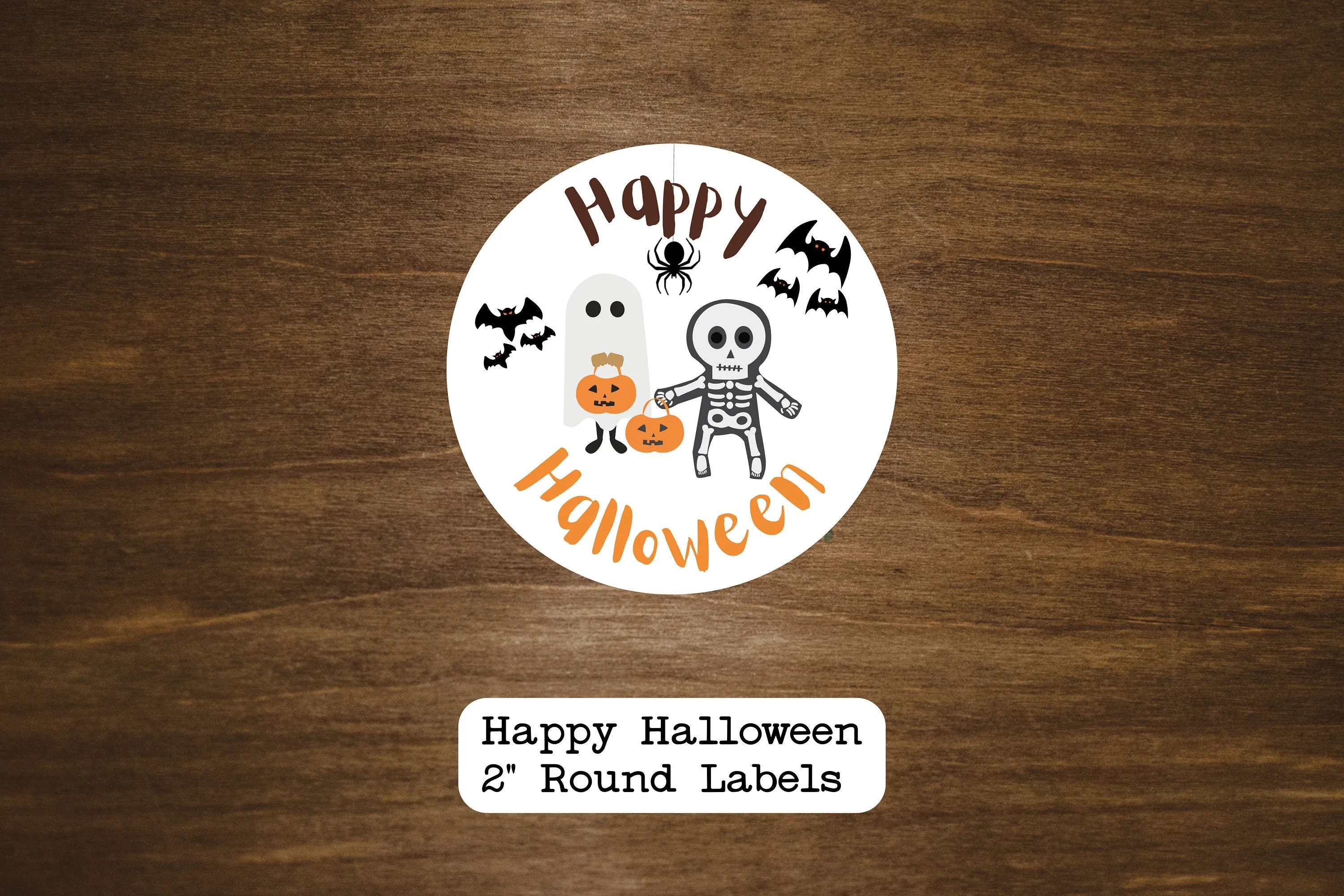 Happy Halloween Round Stickers