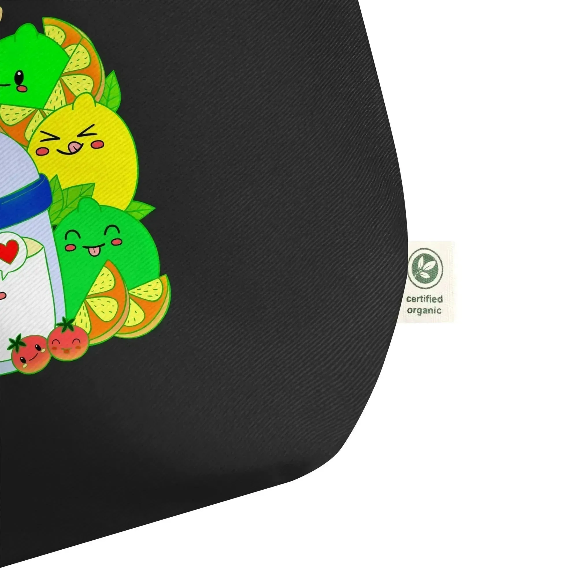 Hello Fruit Summer Large organic tote bag