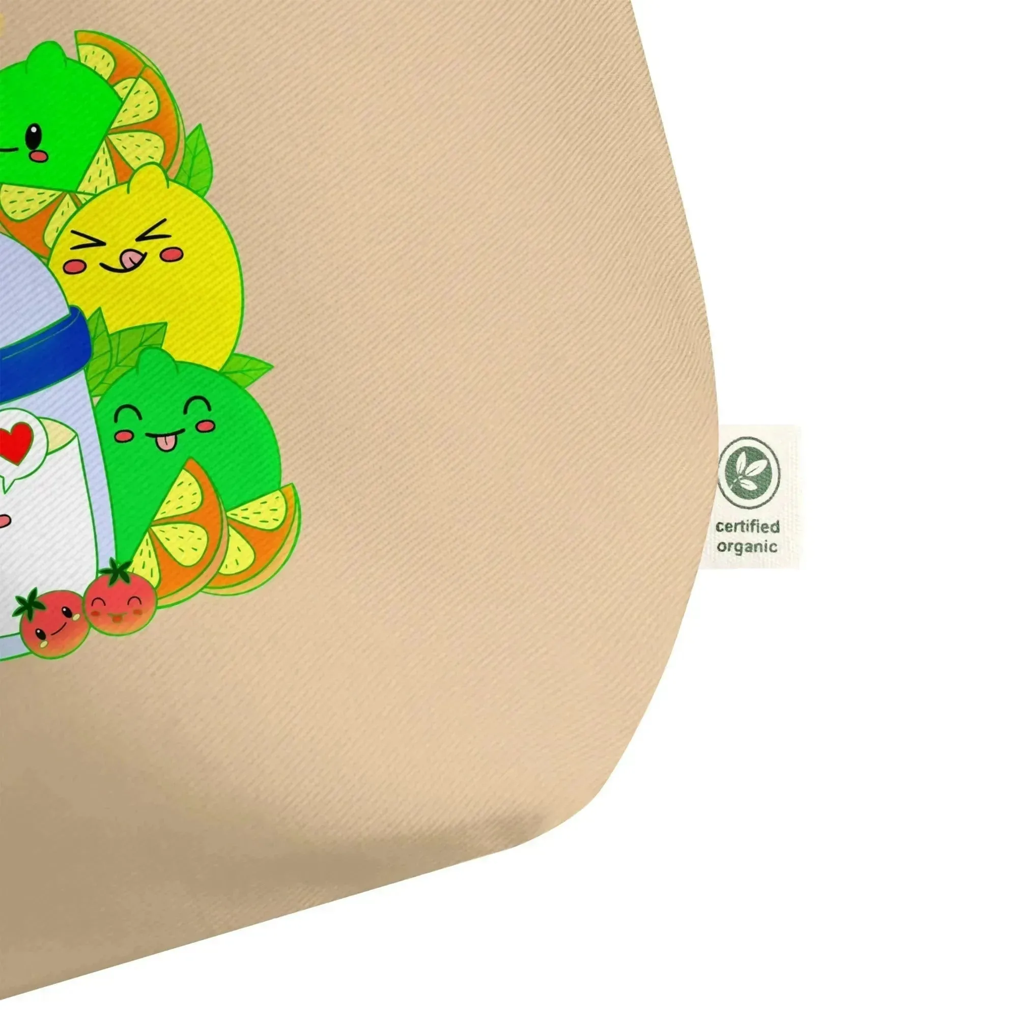 Hello Fruit Summer Large organic tote bag