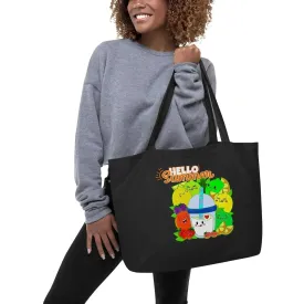 Hello Fruit Summer Large organic tote bag