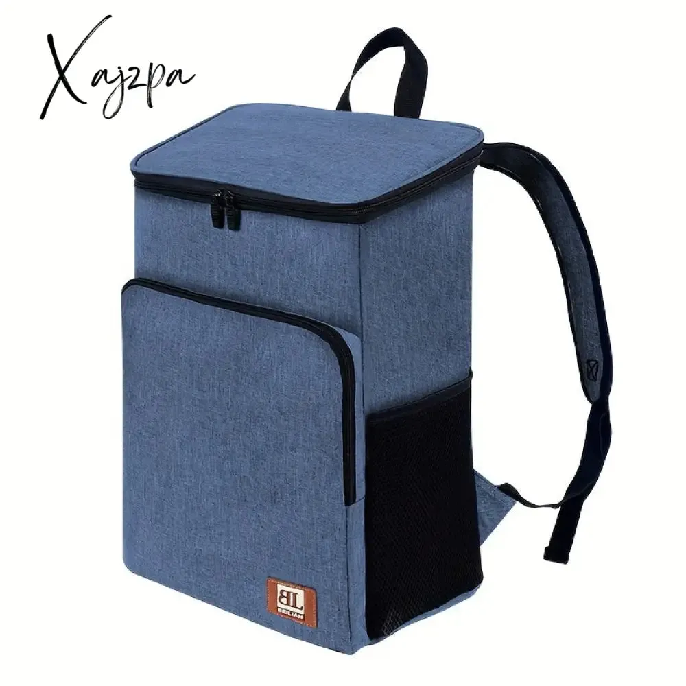 Insulated Backpack Cooler Bag - Leakproof, Soft-Sided, Waterproof, with Bottle Opener - Perfect for Travel, Camping, Work, Picnic, and Beach Trips
