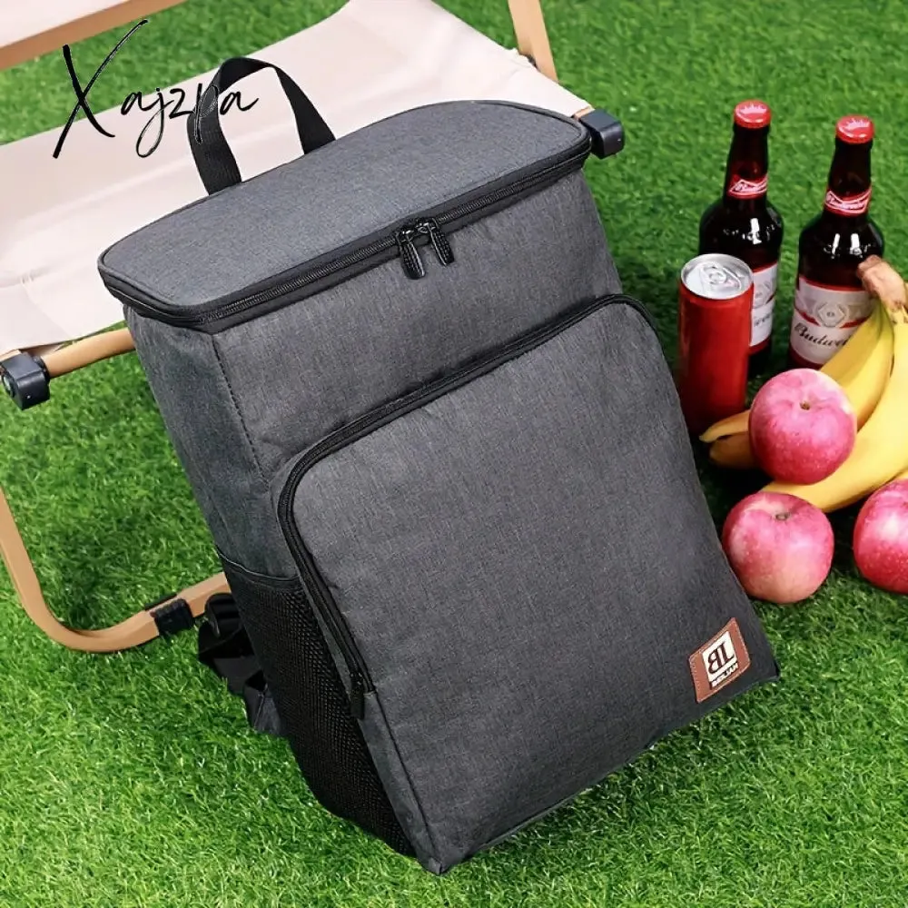 Insulated Backpack Cooler Bag - Leakproof, Soft-Sided, Waterproof, with Bottle Opener - Perfect for Travel, Camping, Work, Picnic, and Beach Trips