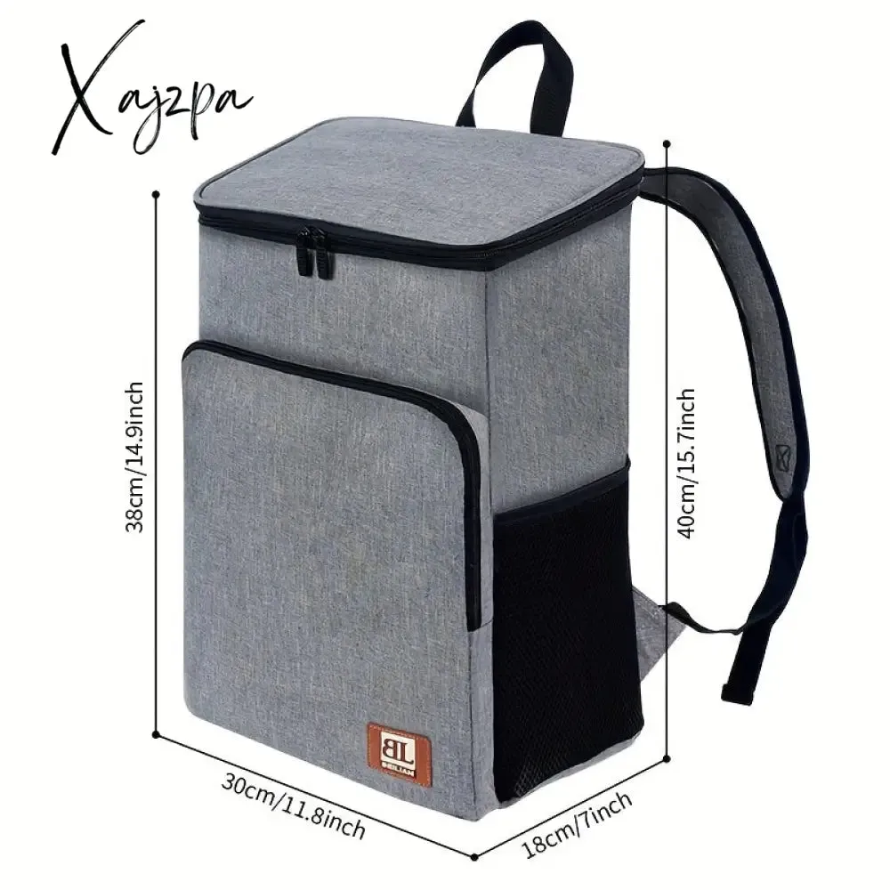 Insulated Backpack Cooler Bag - Leakproof, Soft-Sided, Waterproof, with Bottle Opener - Perfect for Travel, Camping, Work, Picnic, and Beach Trips