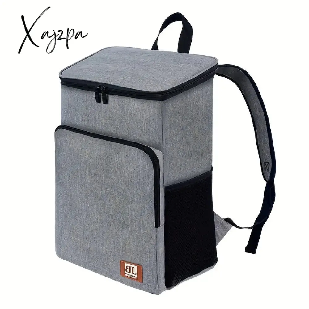 Insulated Backpack Cooler Bag - Leakproof, Soft-Sided, Waterproof, with Bottle Opener - Perfect for Travel, Camping, Work, Picnic, and Beach Trips