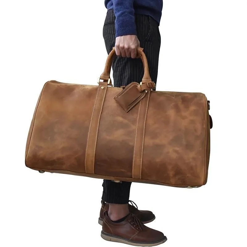 Jonathan Large Cow Leather Duffel Bag