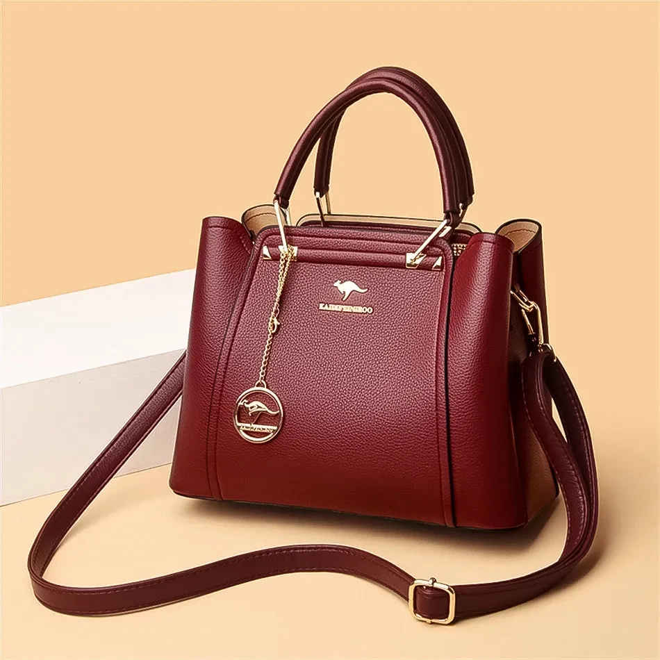 KAIDIFEINIROO-Luxury Soft Leather Large Handbag