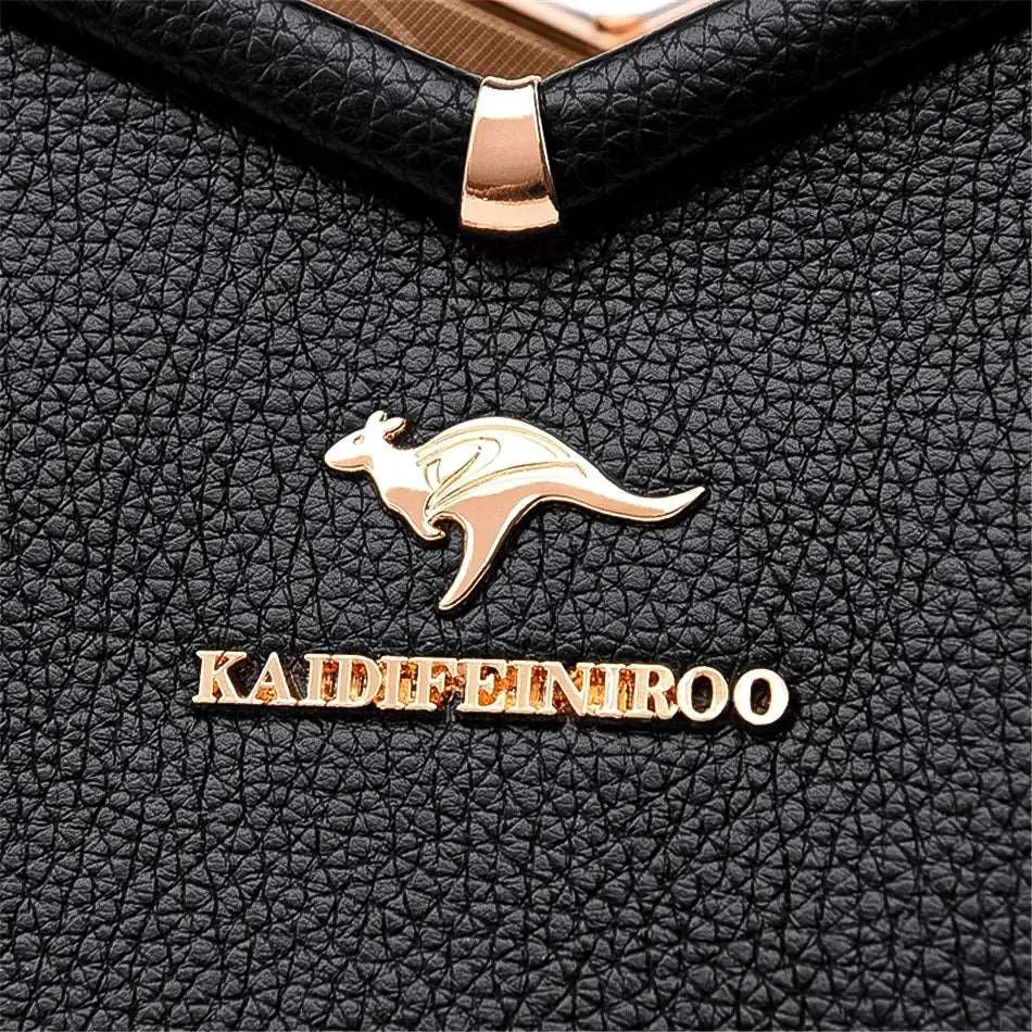 KAIDIFEINIROO-Luxury Soft Leather Large Handbag