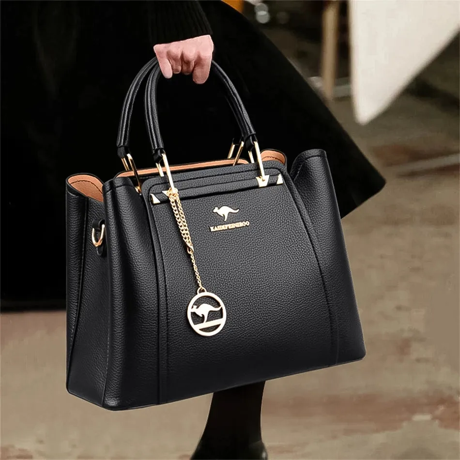KAIDIFEINIROO-Luxury Soft Leather Large Handbag