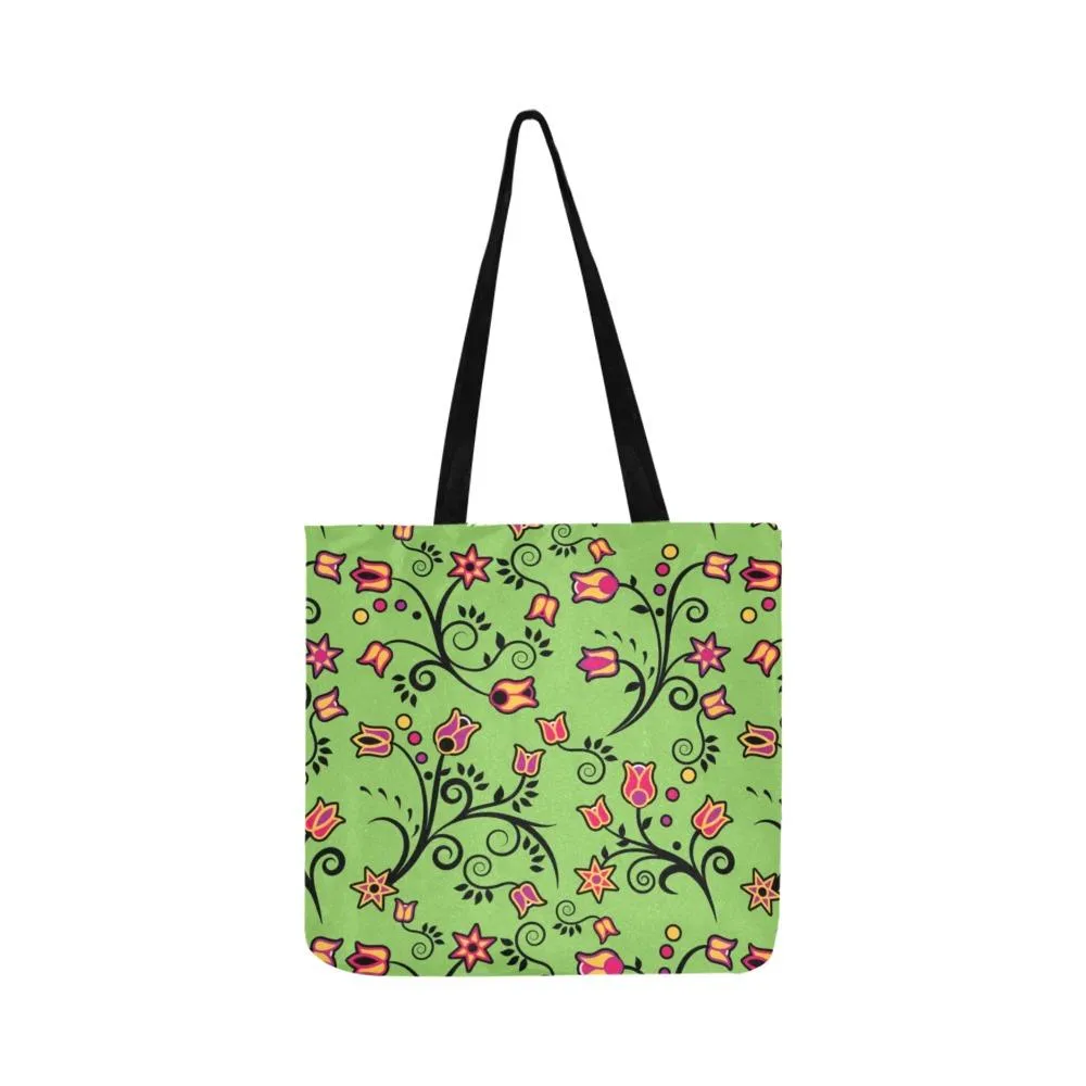 LightGreen Yellow Star Reusable Shopping Bag (Two sides)