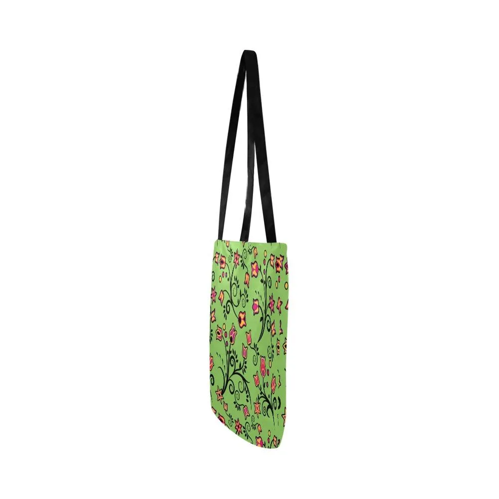 LightGreen Yellow Star Reusable Shopping Bag (Two sides)