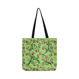 LightGreen Yellow Star Reusable Shopping Bag (Two sides)