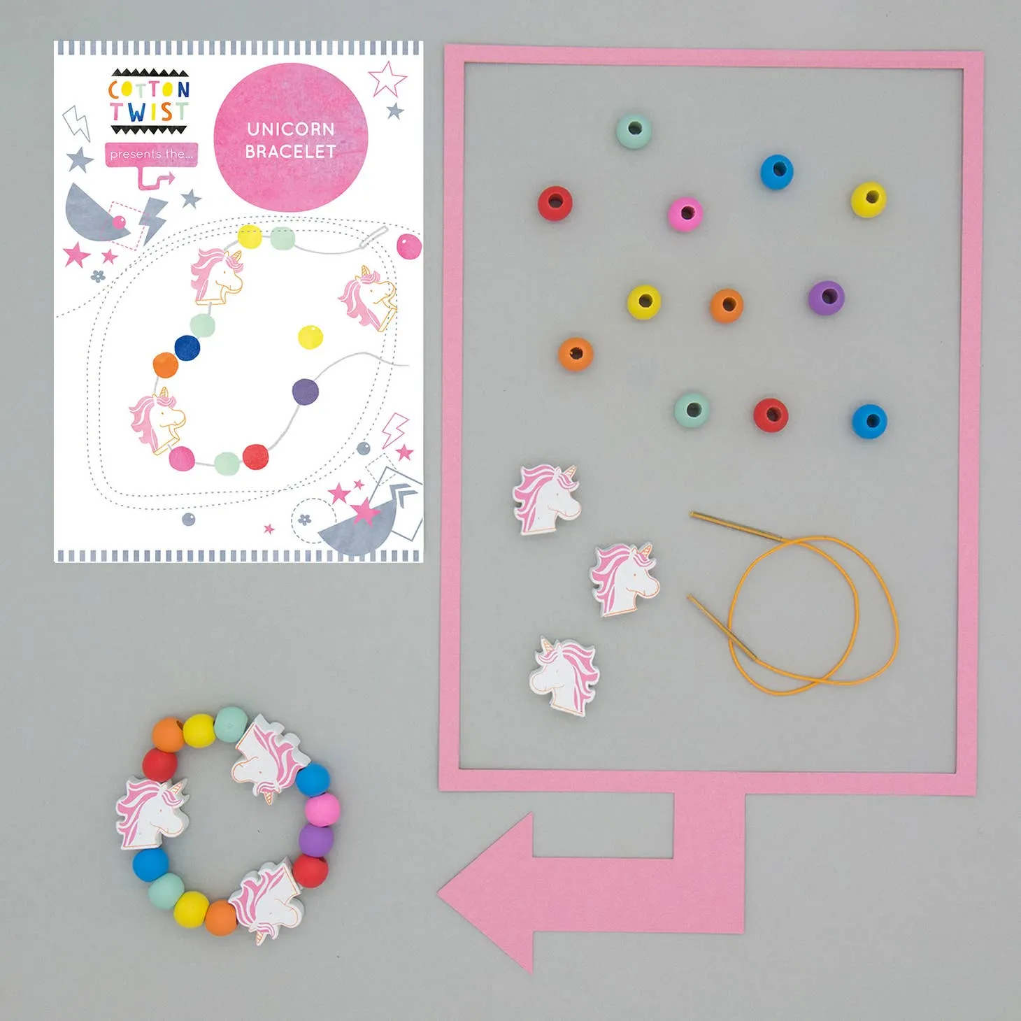 Make Your Own Unicorn Bracelet Kit by Cotton Twist