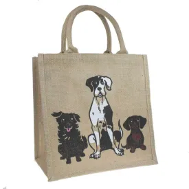 Medium Jute Shopping Bag by Shared Earth - Dogs