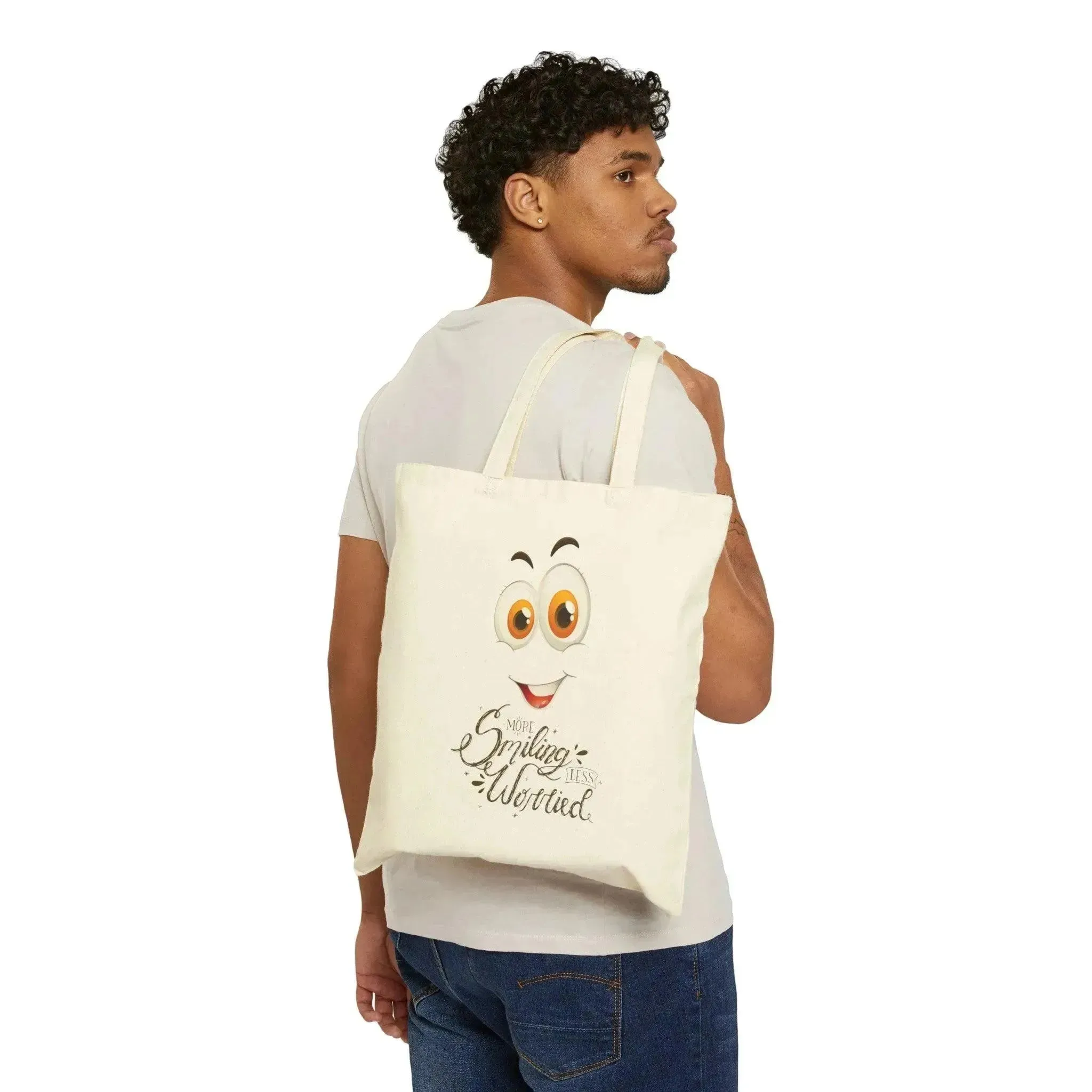 Minimalistic Smiling Face Tote Bag