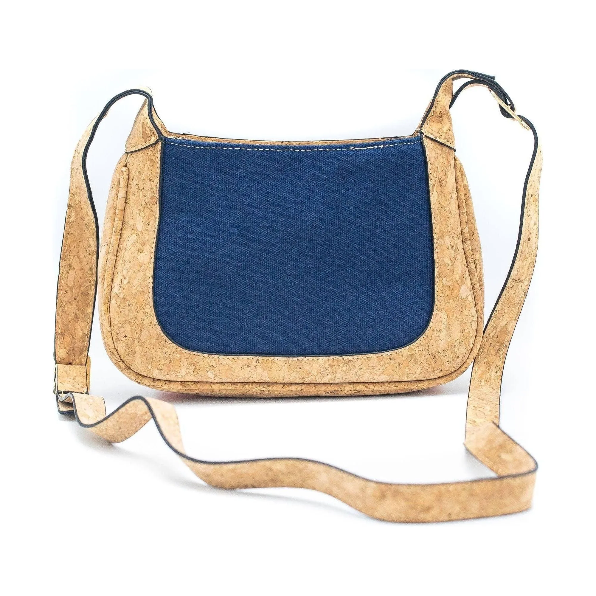 Navy Blue Envelope Cork Messenger Sling Bag, Cork from Portugal