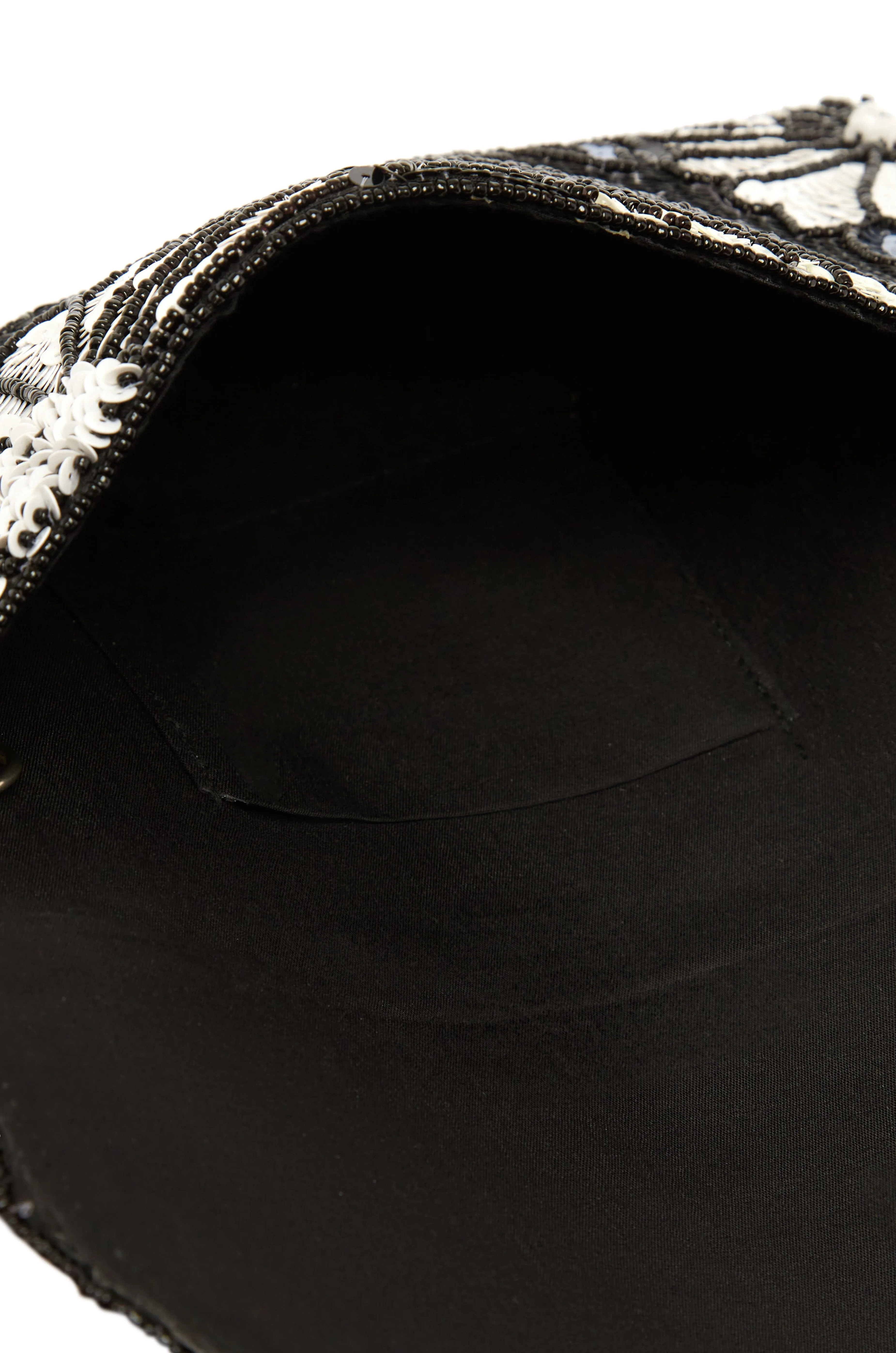 Nova Sequinned Clutch Bag Black