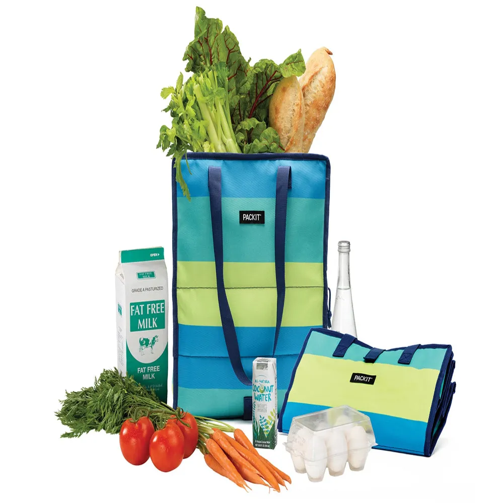PackIt Freezable Grocery Shopping Bag with Zip Closure