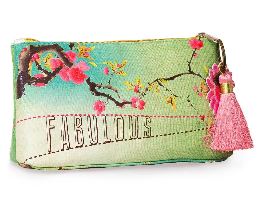 PAPAYA! Art Fabulous Accessory Pouch Clutch Makeup Bag (10" x 5")