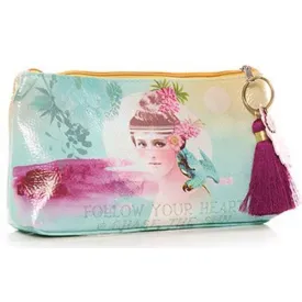 PAPAYA! Art Sun Chaser Accessory Pouch Clutch Makeup Bag (10" x 5")