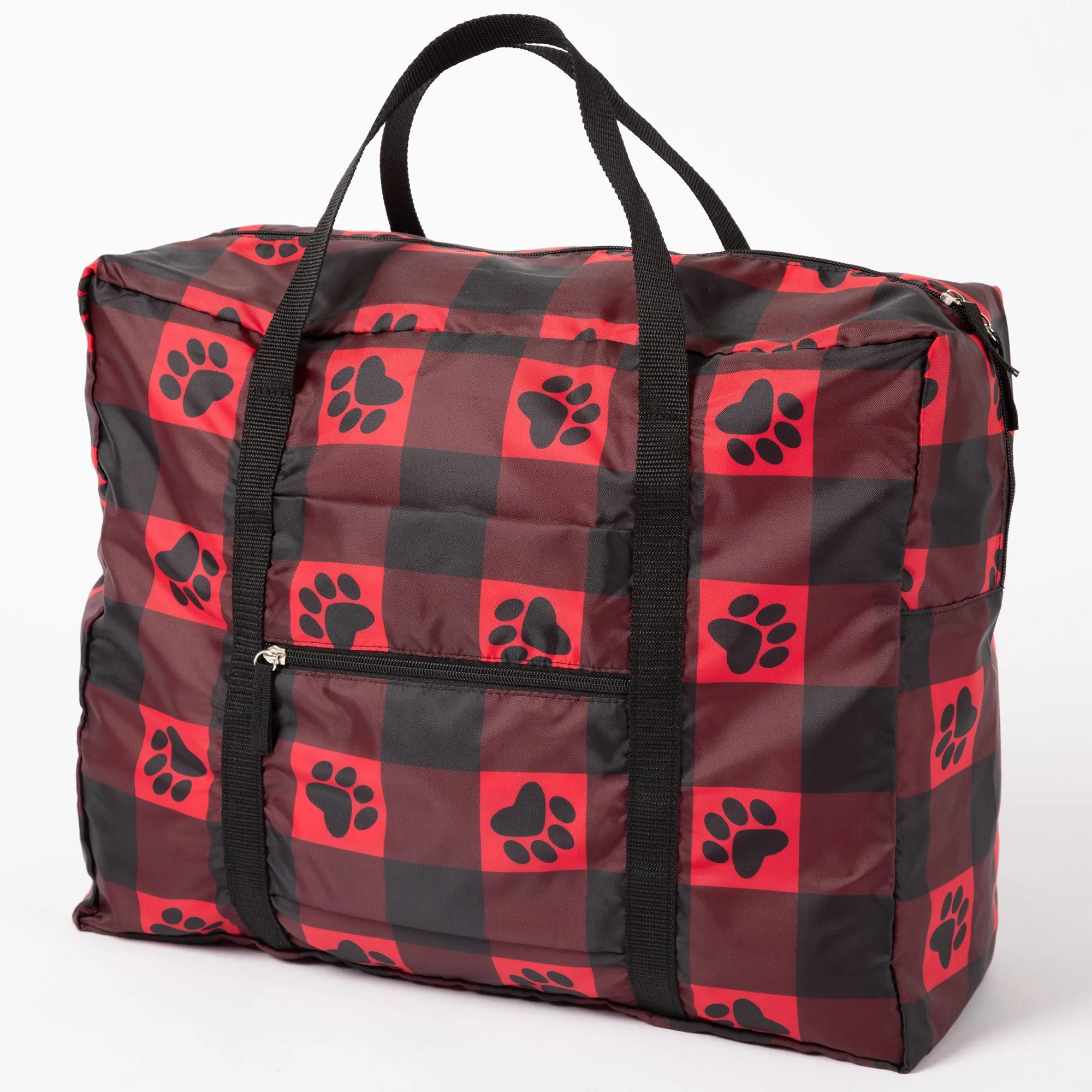 Paw Buffalo Check Large Packable Duffel