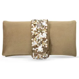 Peora Clutch Purses For Women Wedding Handmade Evening Handbags Party Bridal Clutch Bag - Brown