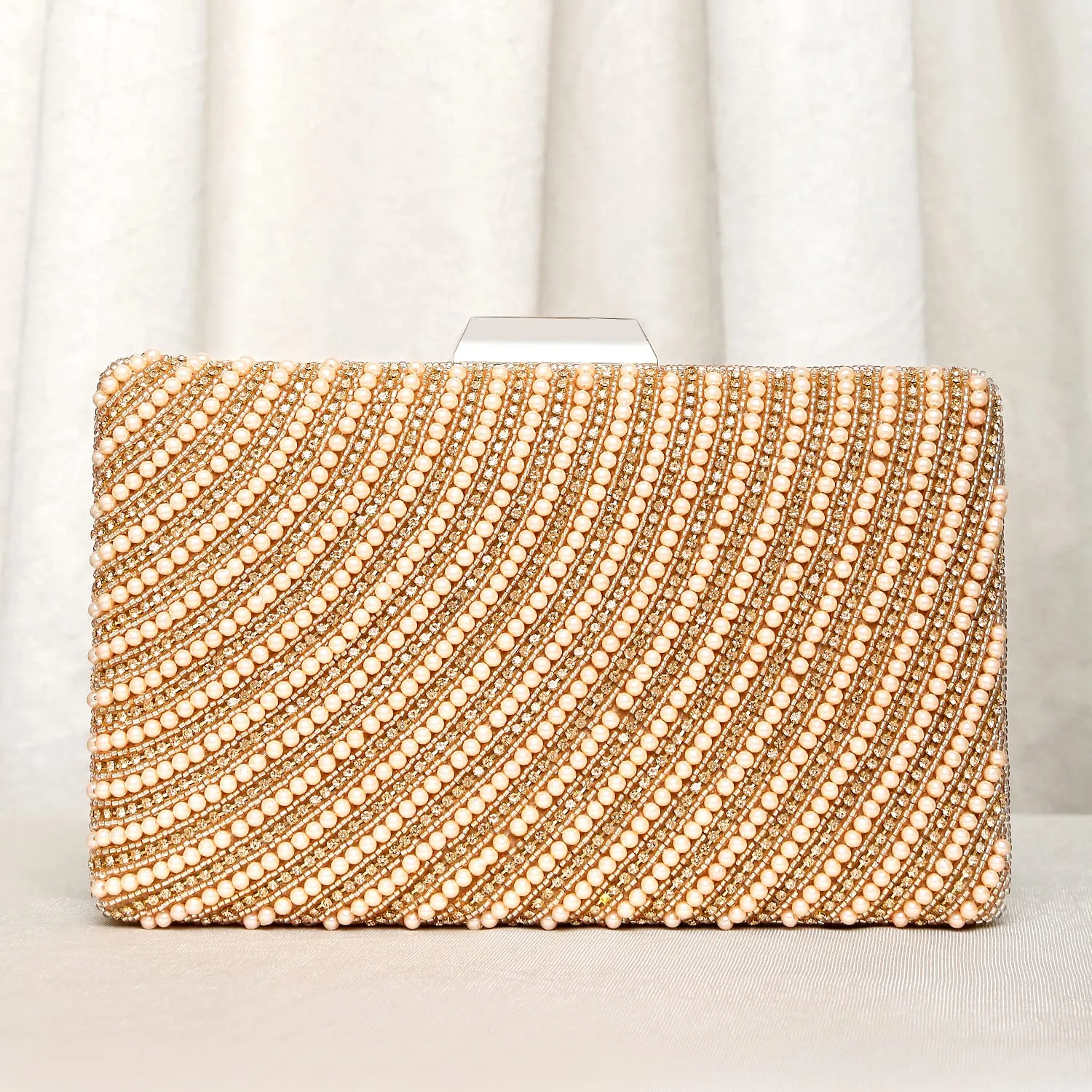 Peora Clutch Purses for Women Wedding Handmade Evening Handbags Party Bridal Clutch (C41C)