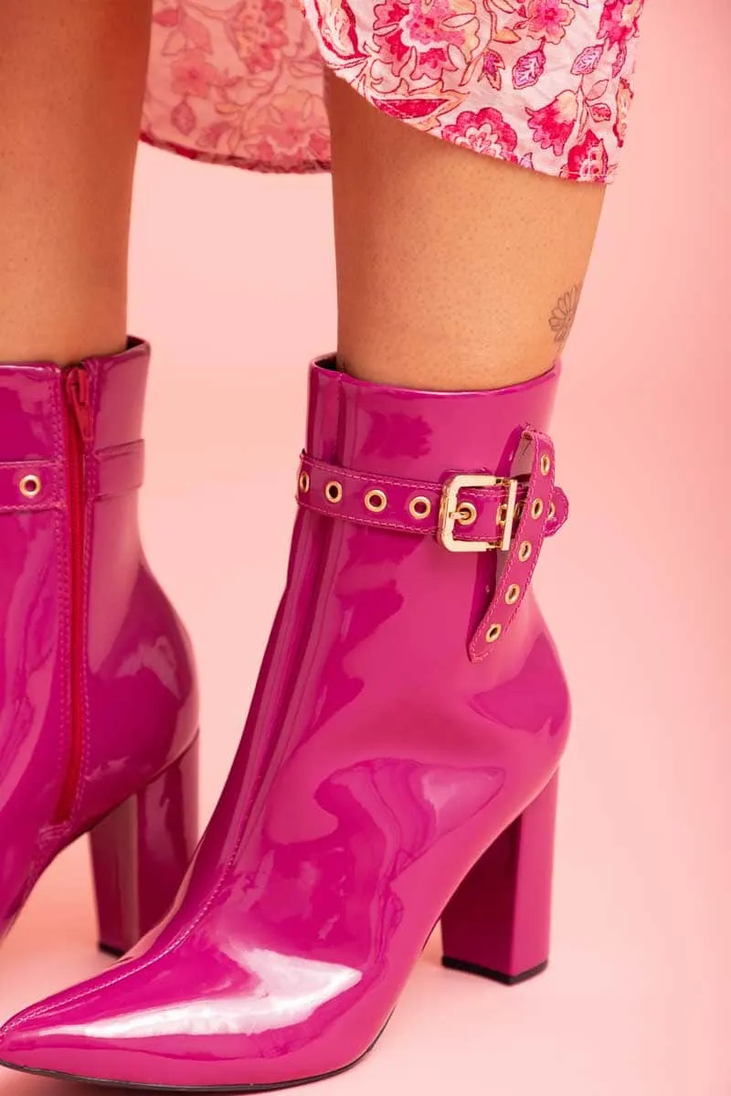 Tyler Boot Patent Magenta