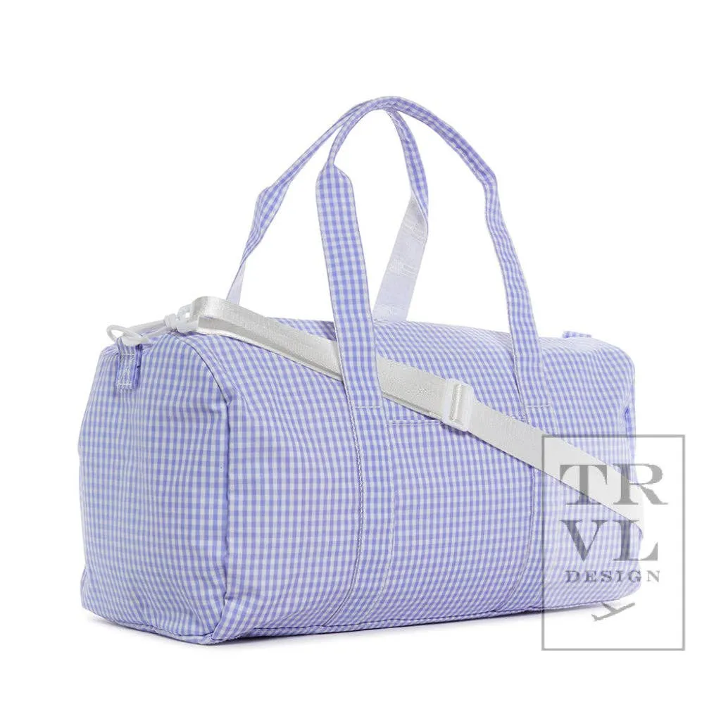 Weekender - Gingham Lilac Duffel Bag