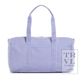 Weekender - Gingham Lilac Duffel Bag