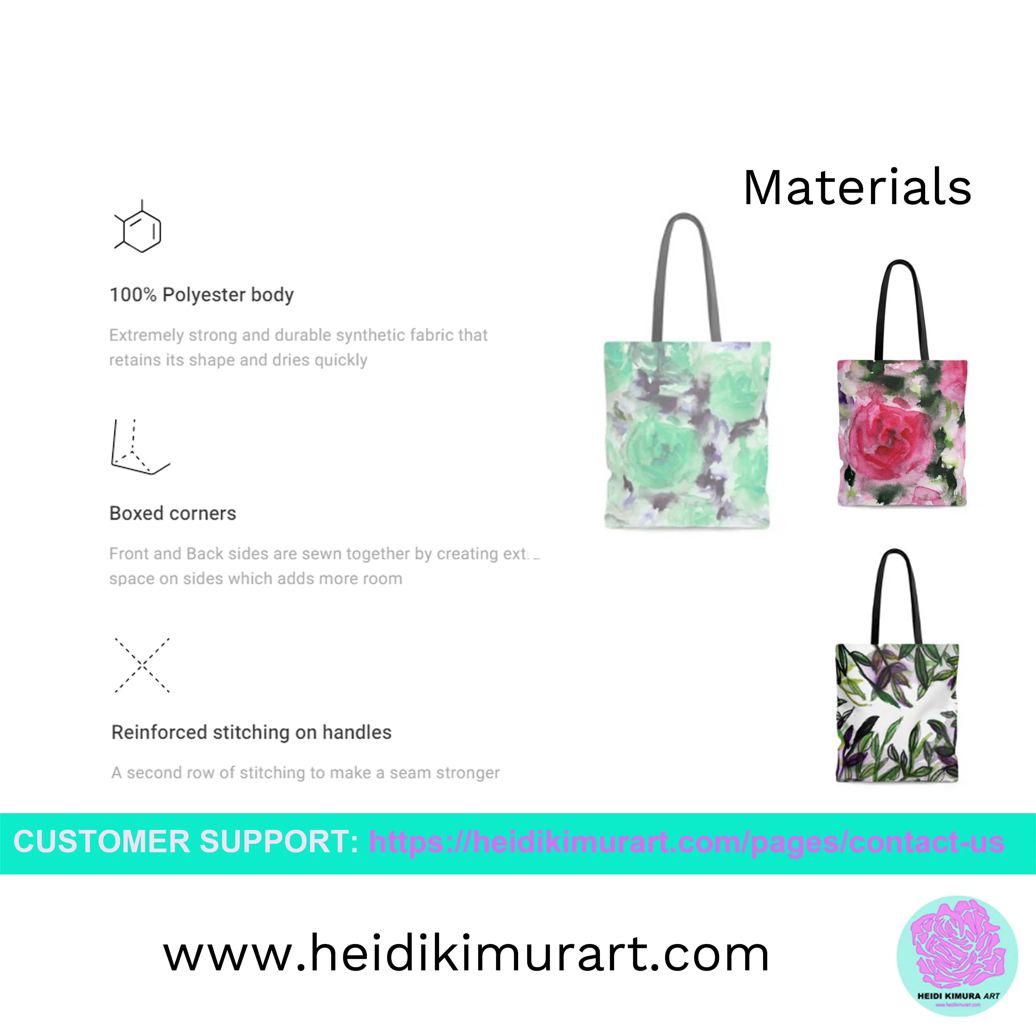 White Polka Dots Tote Bag, Colorful Rainbow Polka Dots Print Market Square Designer Tote Bag - Made in USA