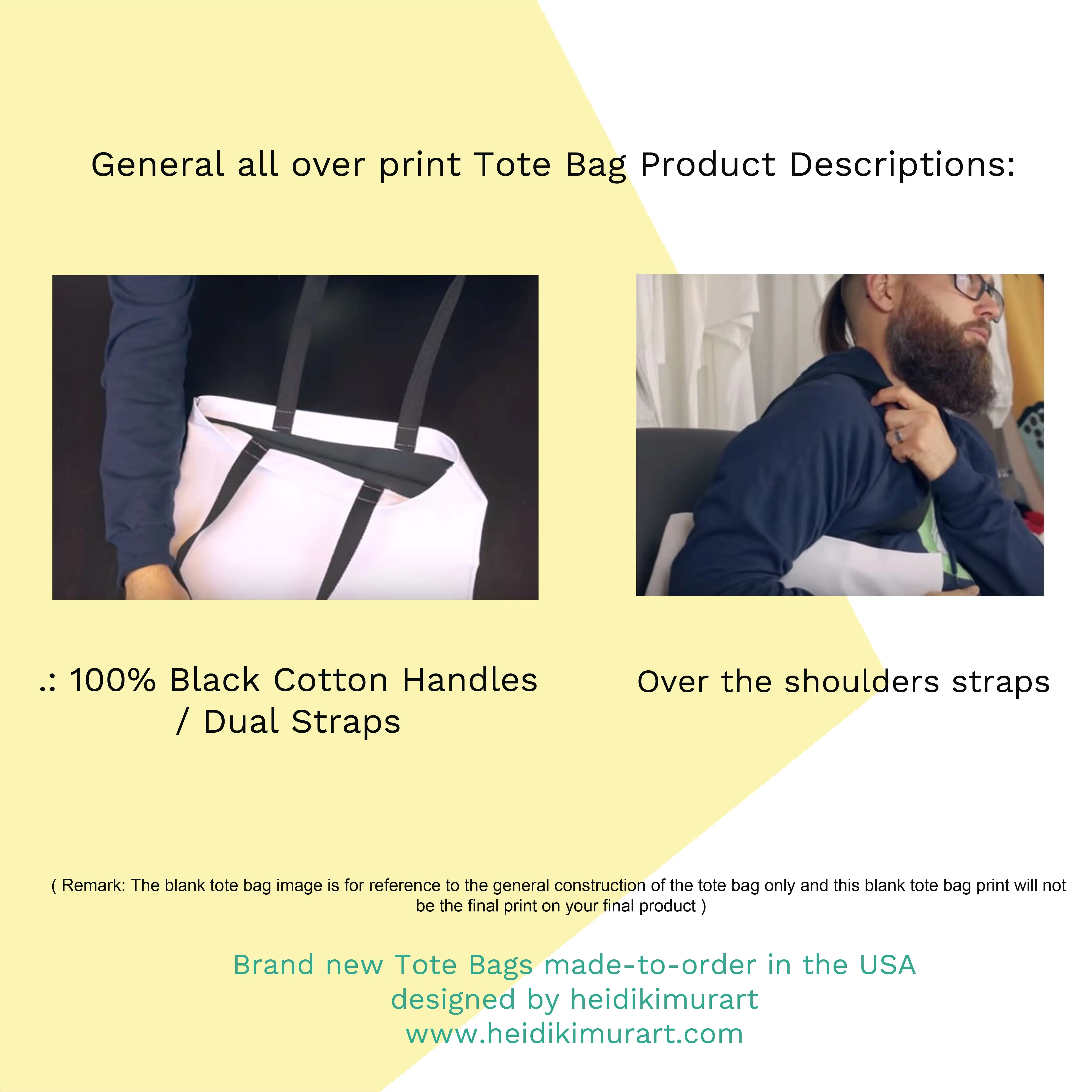 White Polka Dots Tote Bag, Colorful Rainbow Polka Dots Print Market Square Designer Tote Bag - Made in USA