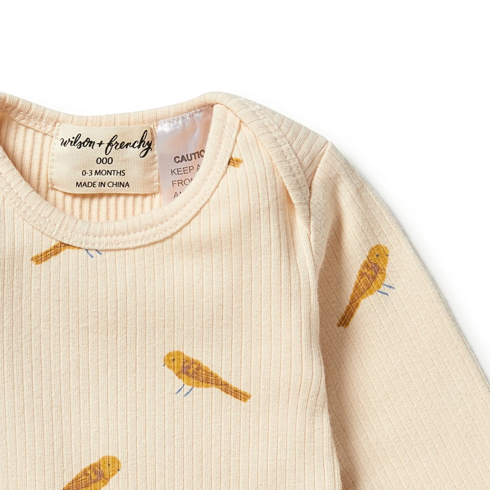 Wilson and Frenchy Organic Rib Envelope Bodysuit - Tweet Tweet